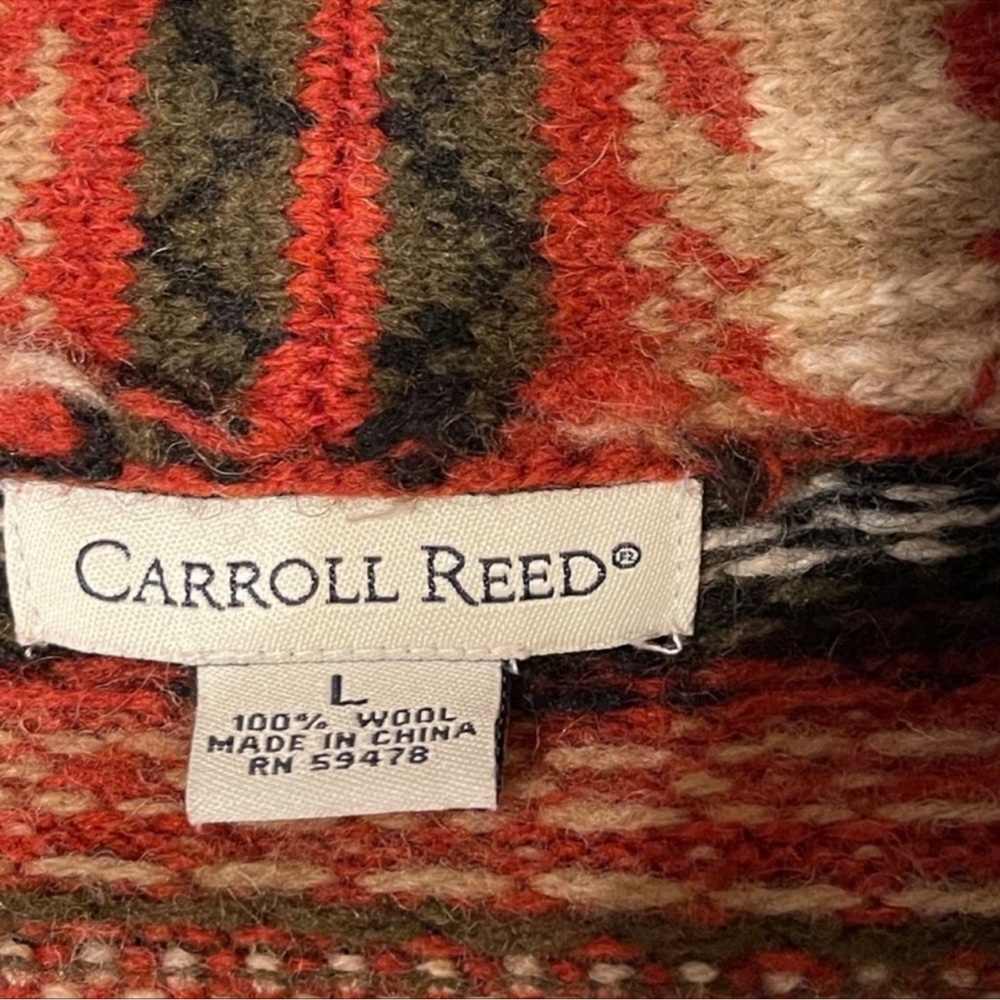 Carroll Reed Wool Cardigan Size Large - Picture 4 of 4